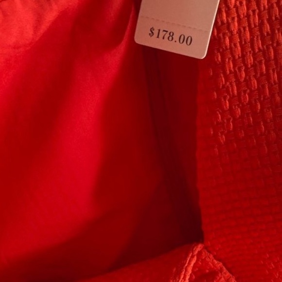 NWT Anthropologie Cross Front Sheath Dress Red Sz4 Petite Mini Host Pick twice - Picture 9 of 10